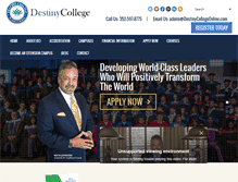 Tablet Screenshot of destinycollegeonline.com